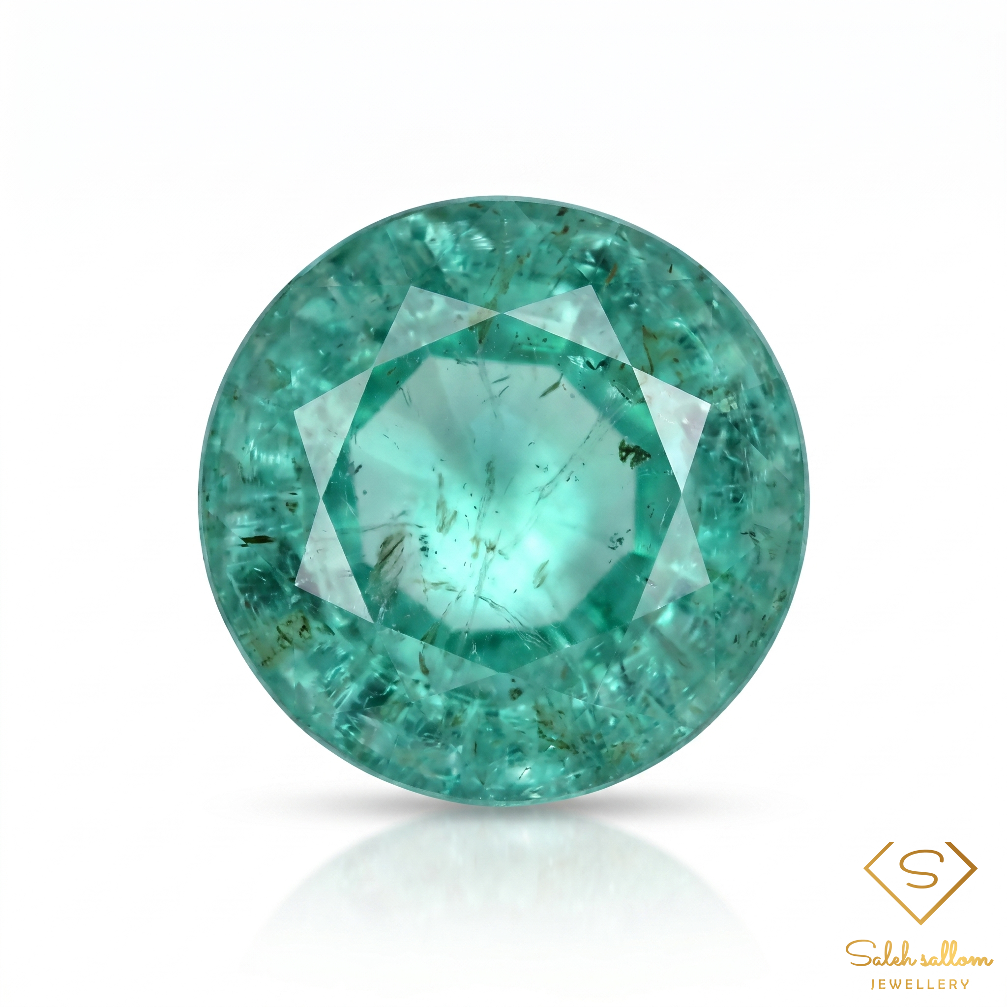 0.81 Ct Natural Emerald Round Cut Green Gemstone Main image