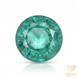 0.81 Ct Natural Emerald Round Cut Green Gemstone