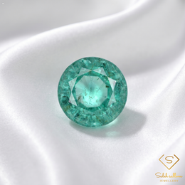 0.81 Ct Natural Emerald Round Cut Green Gemstone