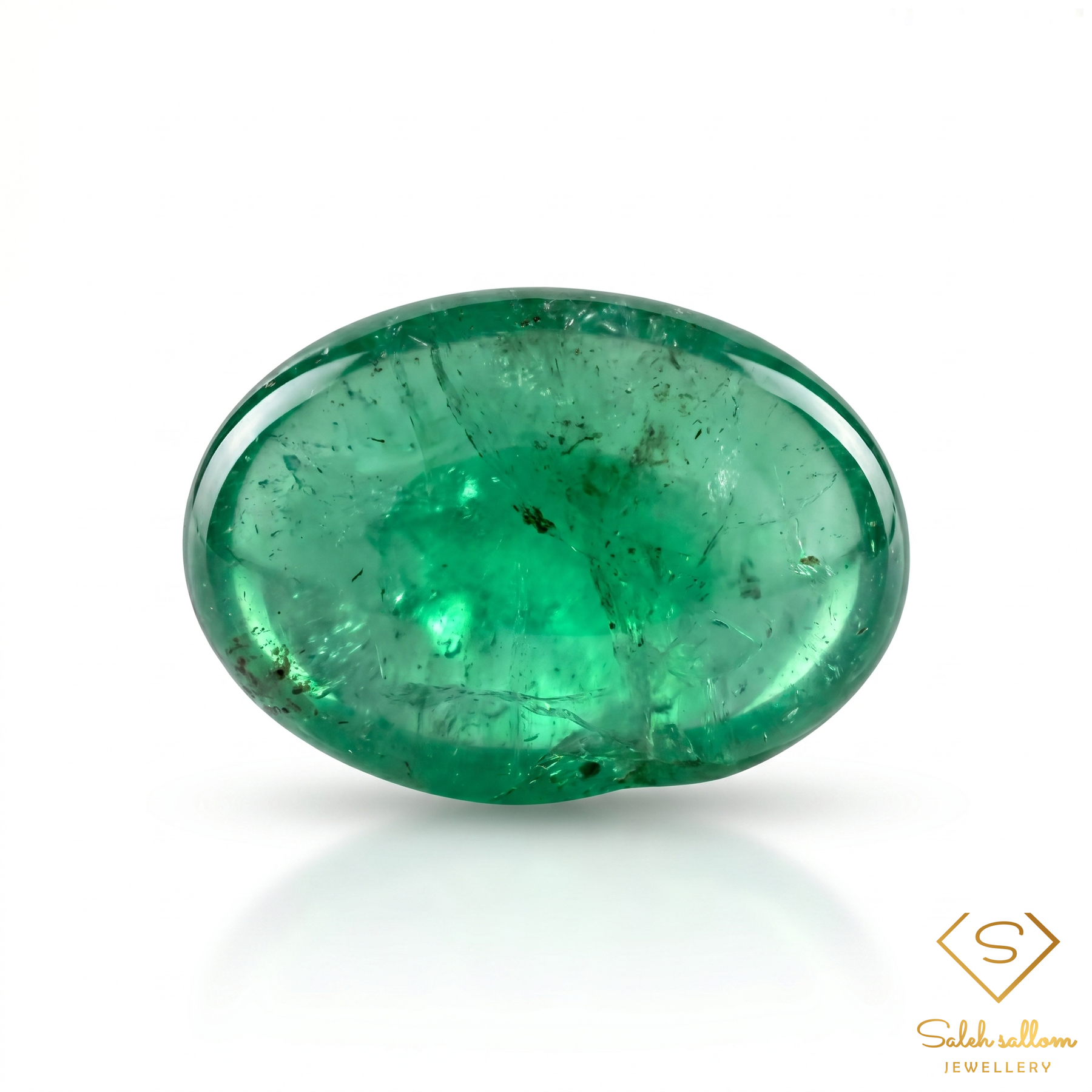 0.94 Ct Natural Emerald Cabochon Green Gemstone