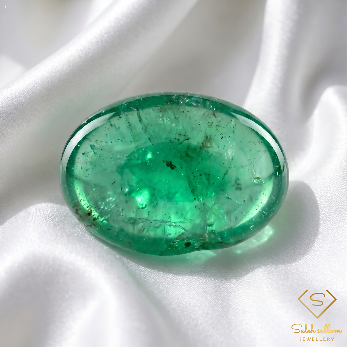 0.94 Ct Natural Emerald Cabochon Green Gemstone