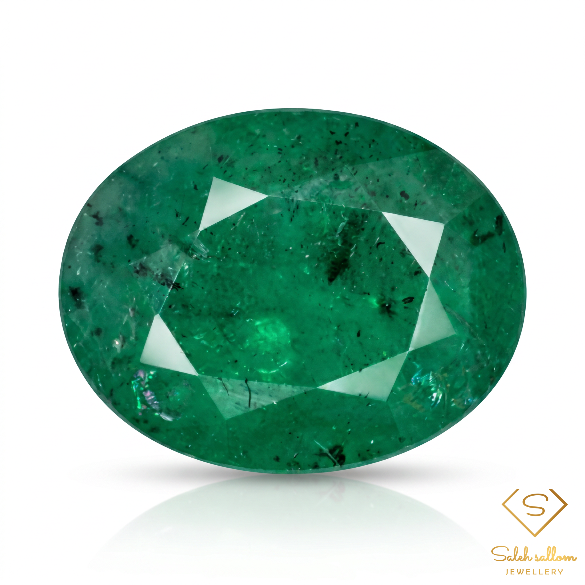 1.45 Ct Natural Emerald Oval Cut Green Gemstone Main image