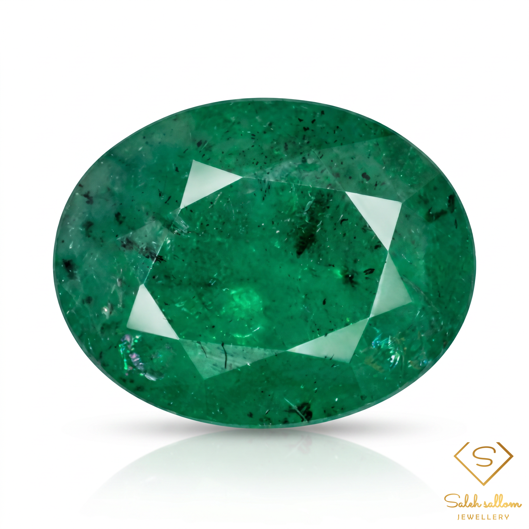 1.45 Ct Natural Emerald Oval Cut Green Gemstone