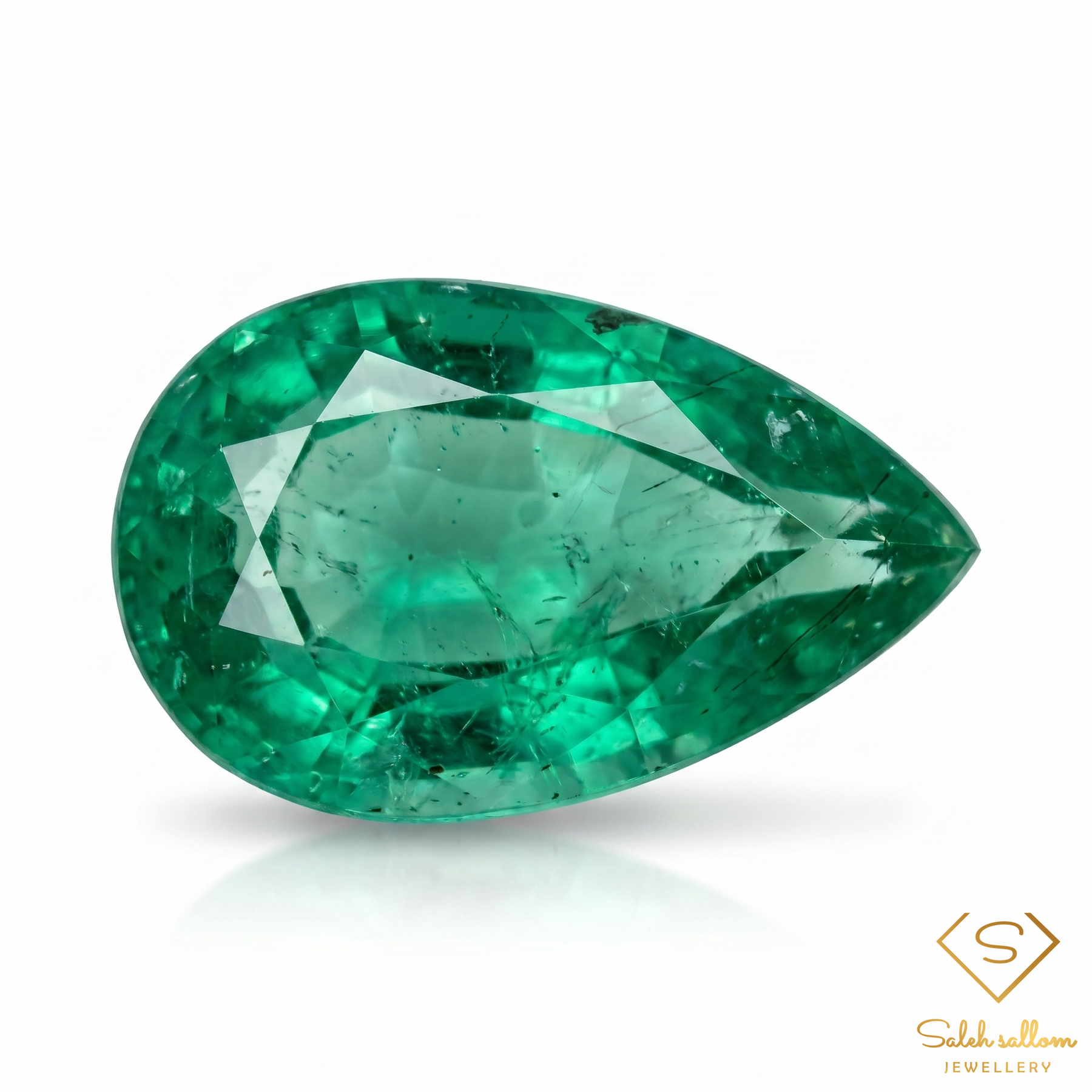 0.68 Ct Natural Emerald Pear Cut Green Gemstone