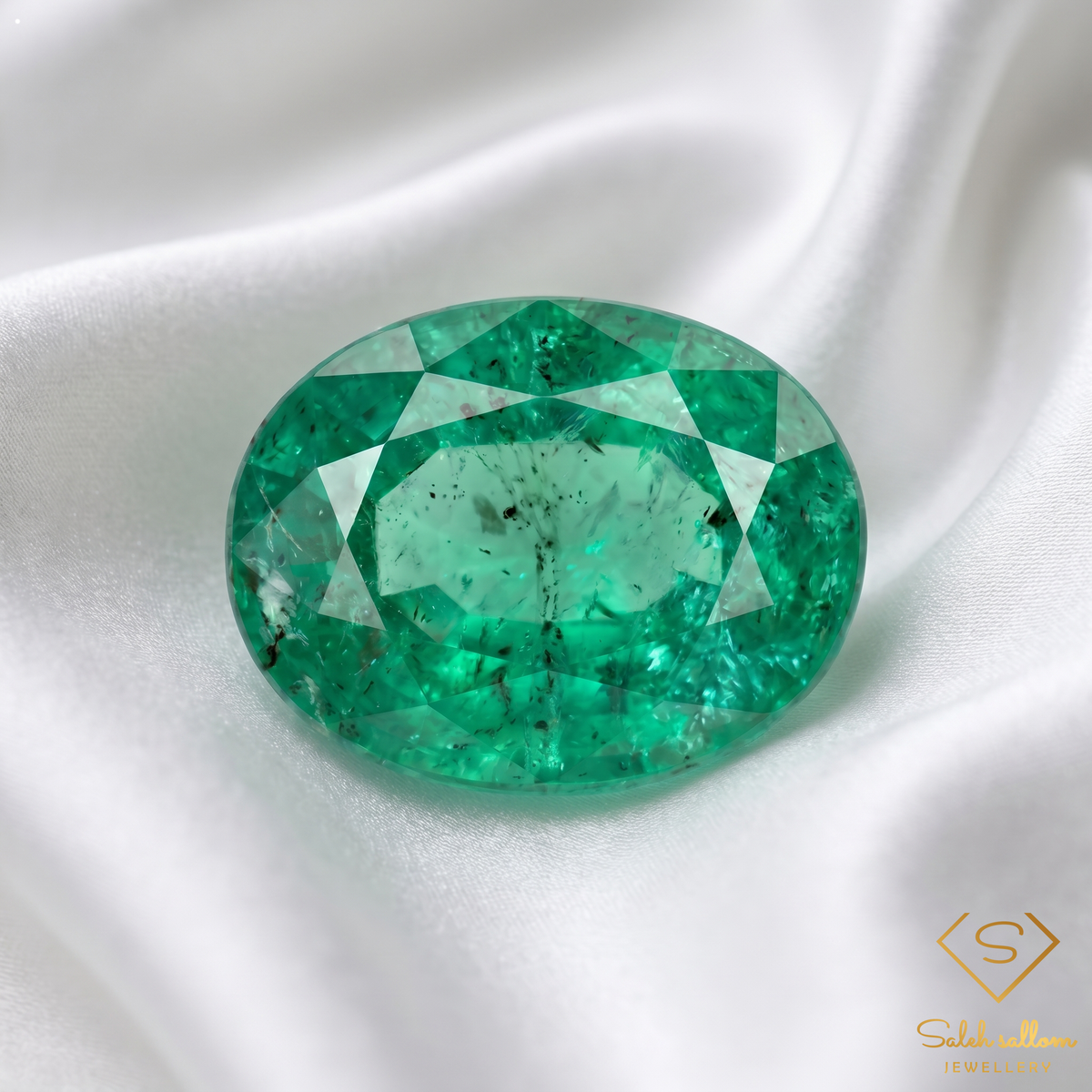 1.15 Ct Natural Emerald Oval Cut Green Gemstone