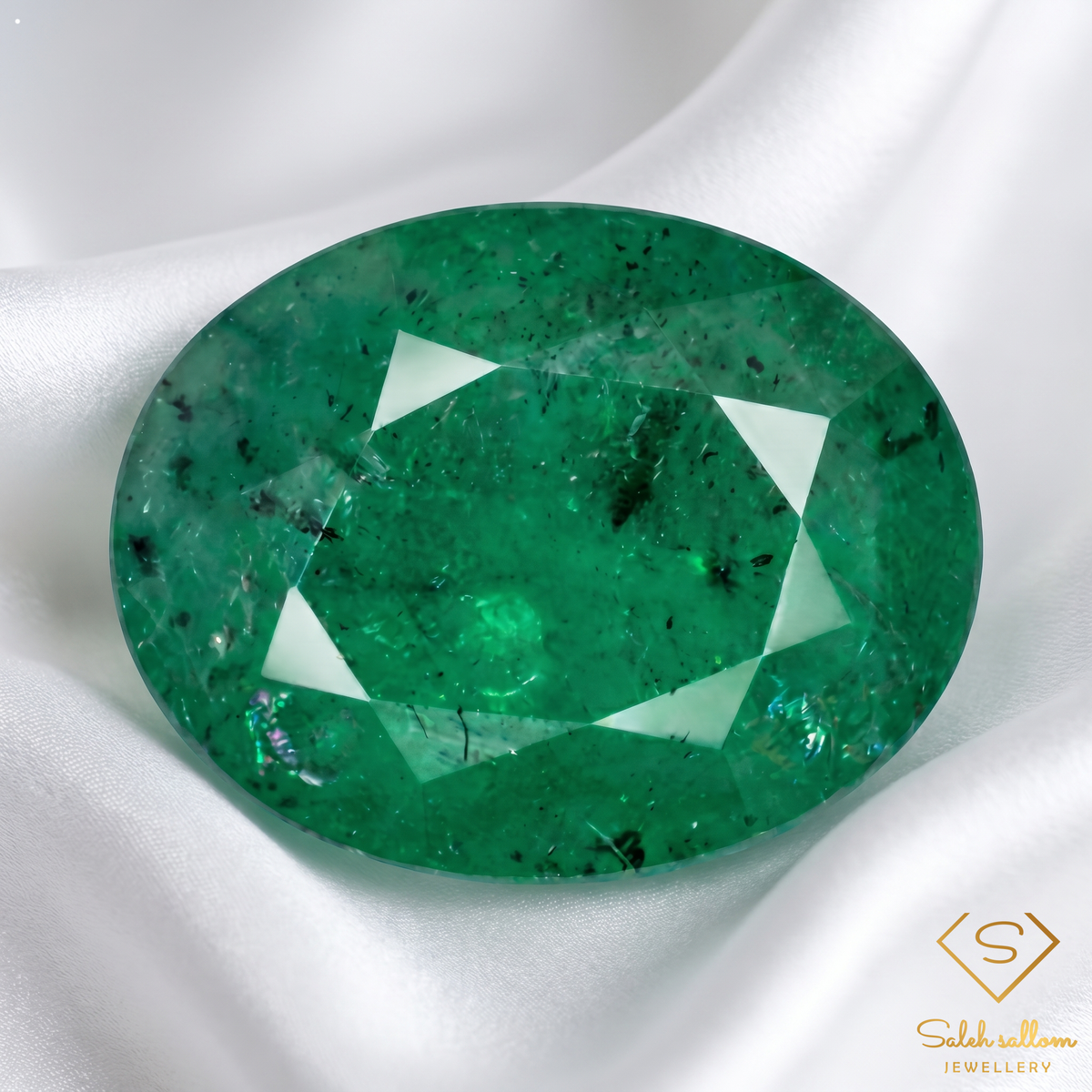 1.45 Ct Natural Emerald Oval Cut Green Gemstone