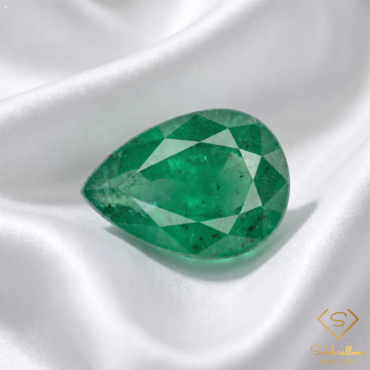 2.99 Ct Natural Emerald Pear Cut Green Gemstone