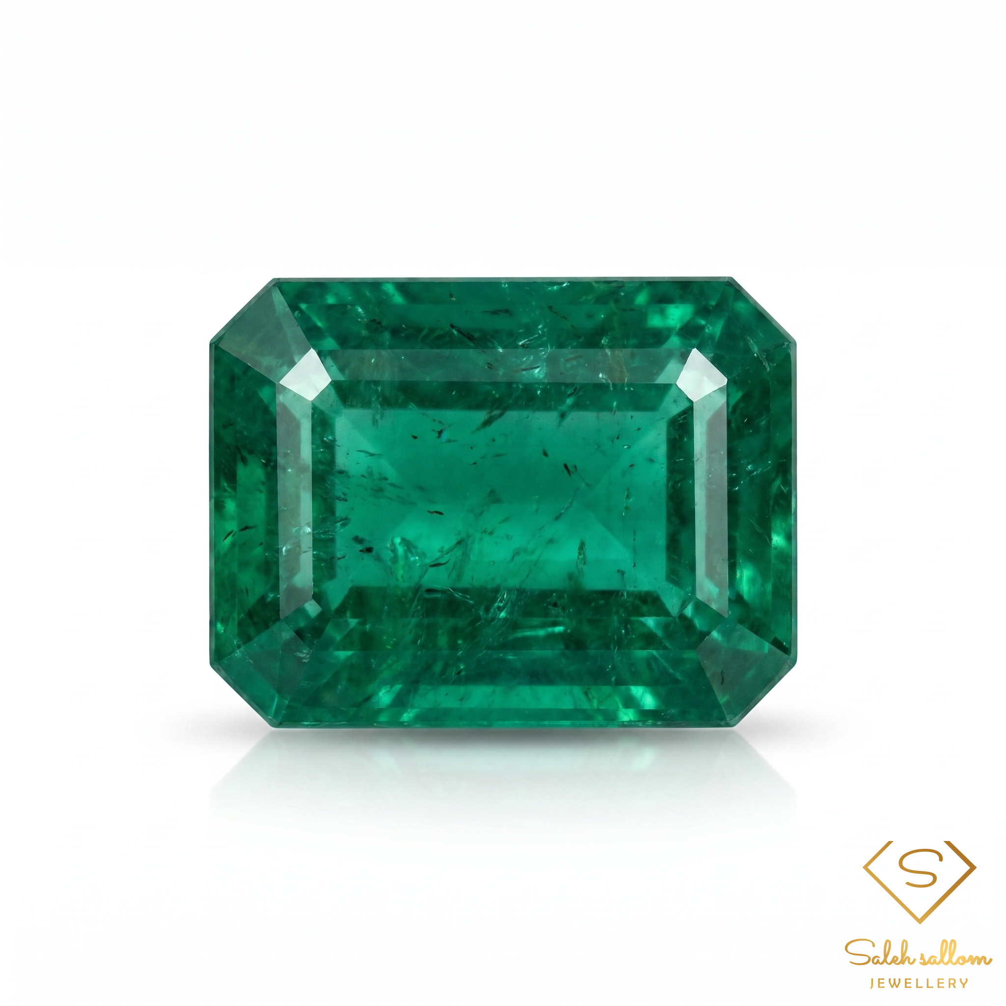 4.02 Ct Natural Emerald Emerald-Cut Green Gemstone Main image