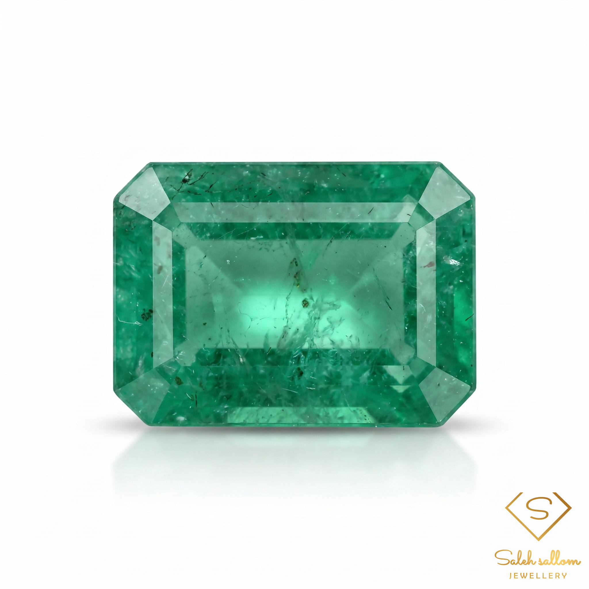 5.72 Ct Natural Emerald Emerald-Cut Green Gemstone Main image