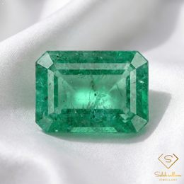 5.72 Ct Natural Emerald Emerald-Cut Green Gemstone