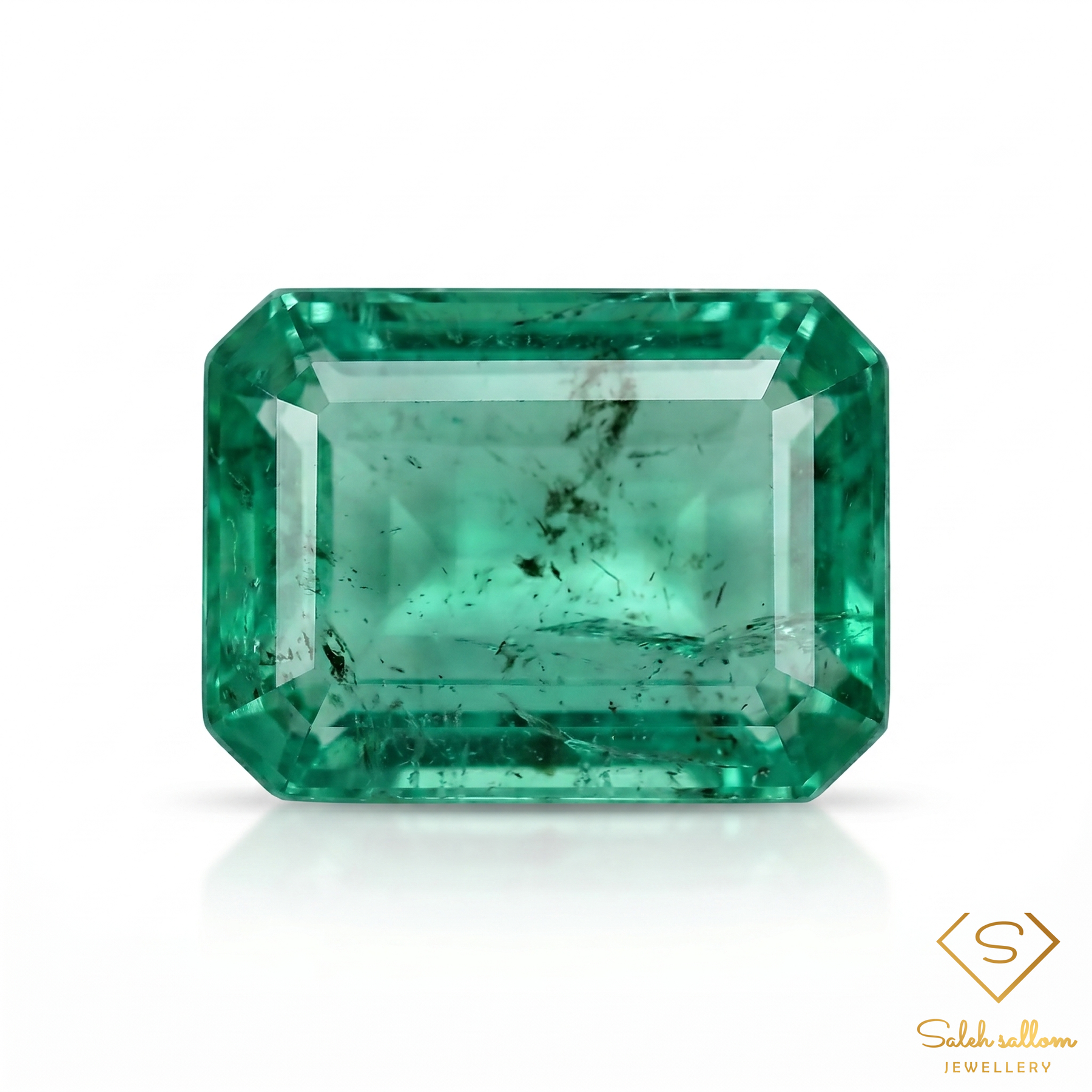 0.76 Ct Natural Emerald Emerald-Cut Green Gemstone