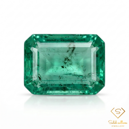 0.76 Ct Natural Emerald Emerald-Cut Green Gemstone