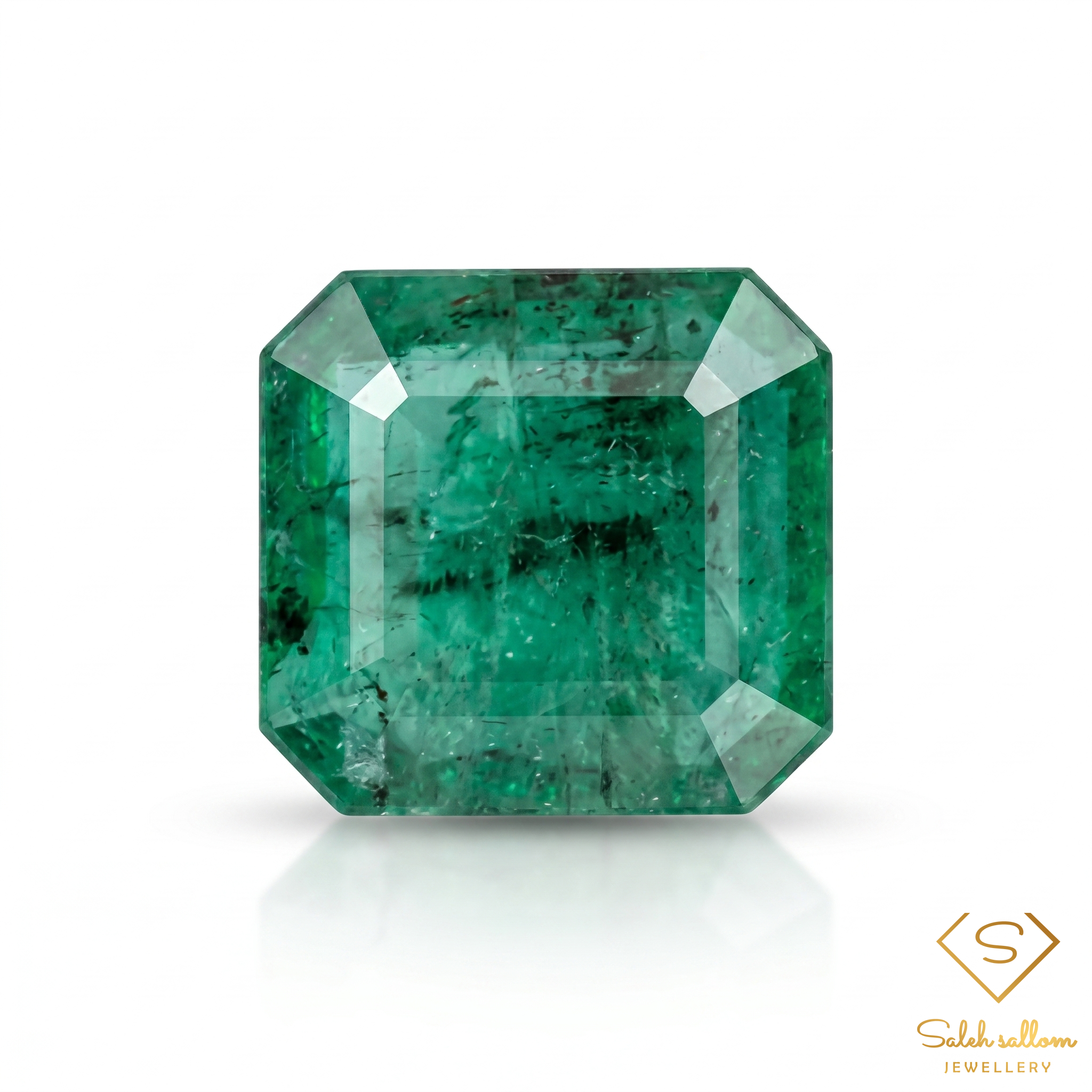 1.00 Ct Natural Emerald Asscher-Cut Green Gemstone Main image