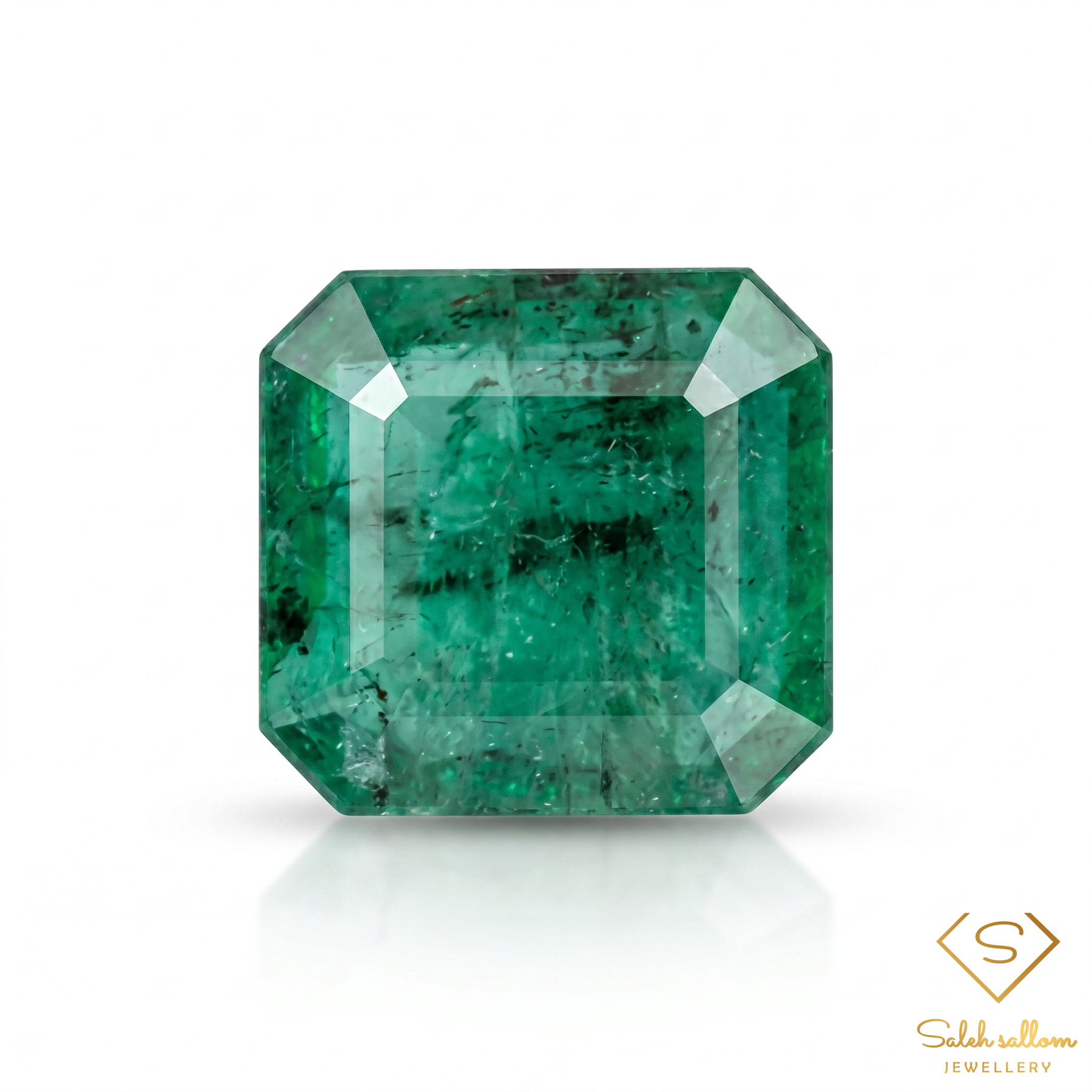 1.00 Ct Natural Emerald Asscher-Cut Green Gemstone