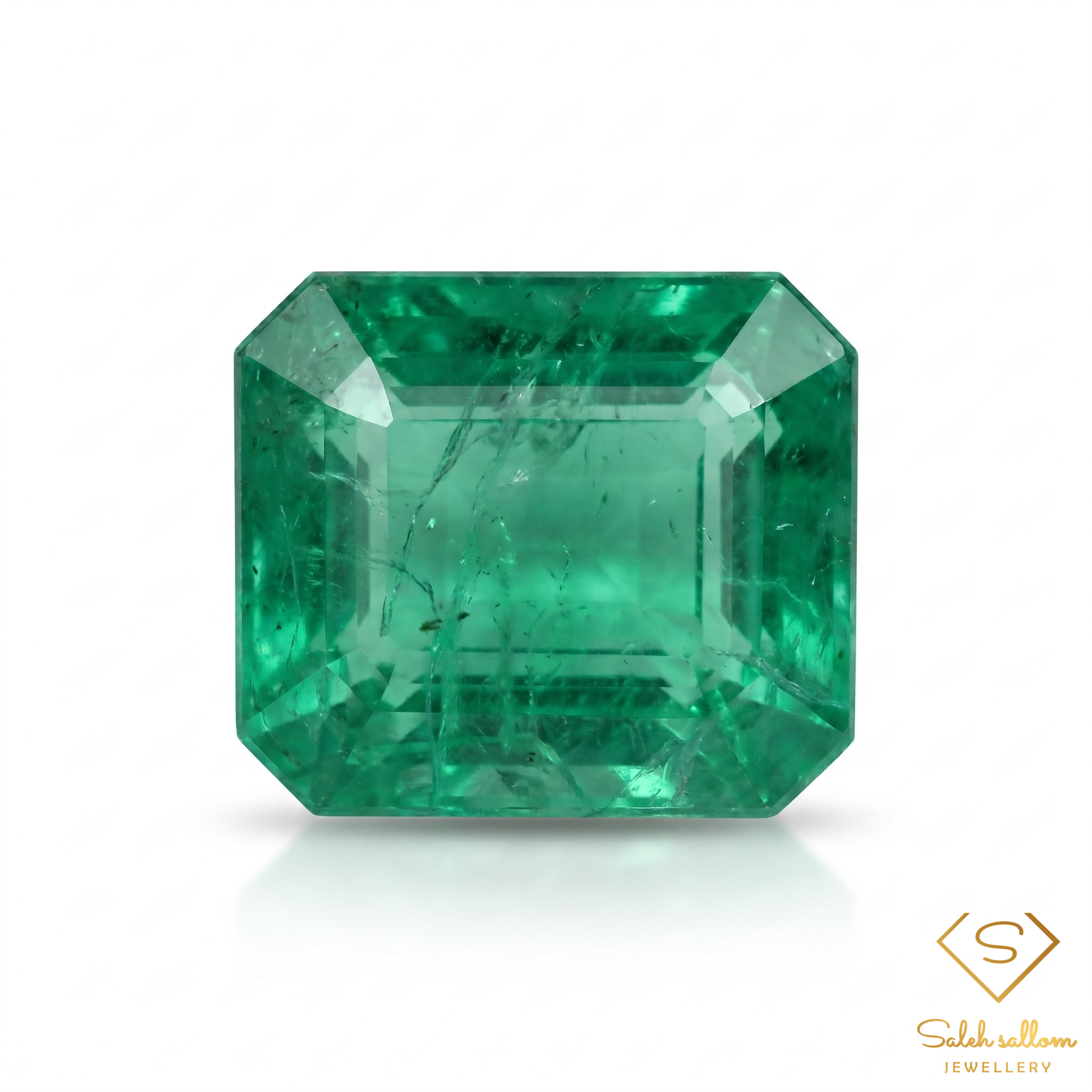 1.07 Ct Natural Emerald Asscher-Cut Green Gemstone Main image