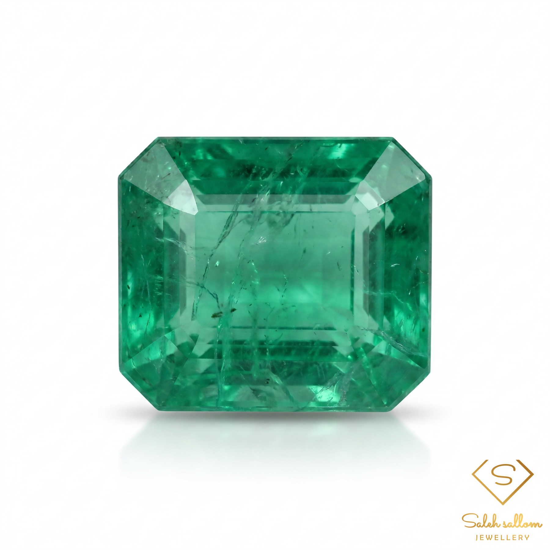 1.07 Ct Natural Emerald Asscher-Cut Green Gemstone