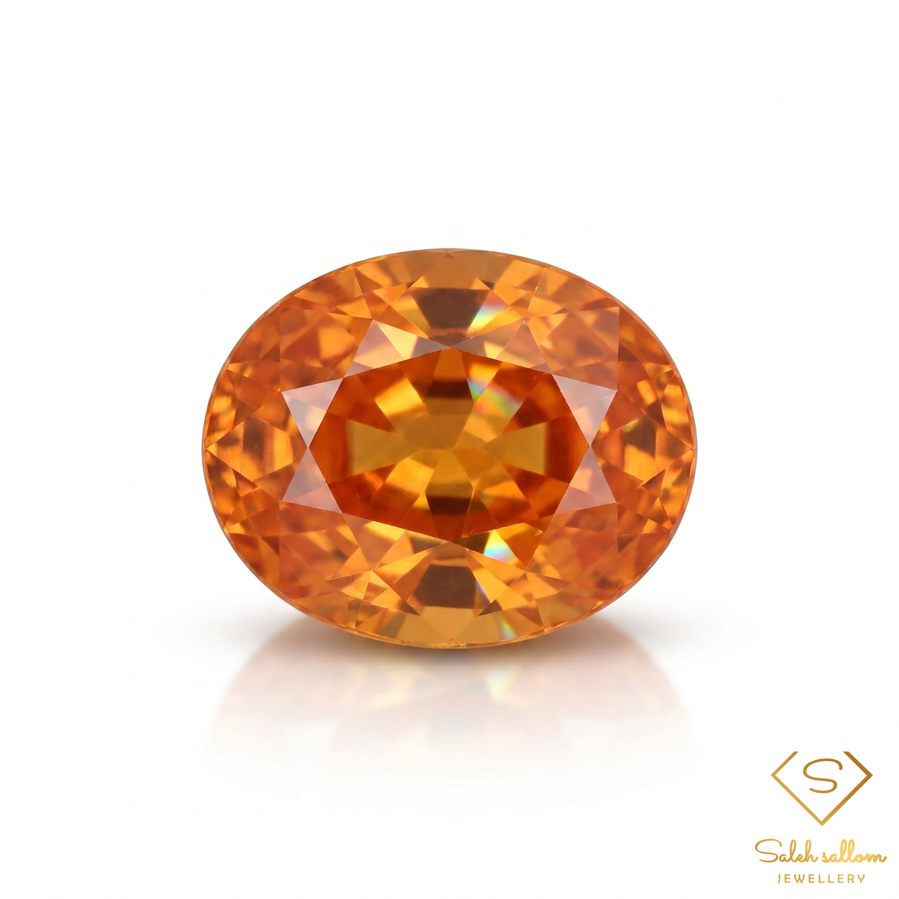 1.44 Ct Natural Orange Spessartite Garnet Oval Cut Gemstone from Niger