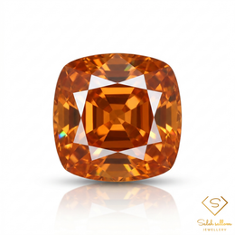 1.00 Ct Natural Medium Yellow Grossular Garnet VS Cushion Cut Gemstone from Africa