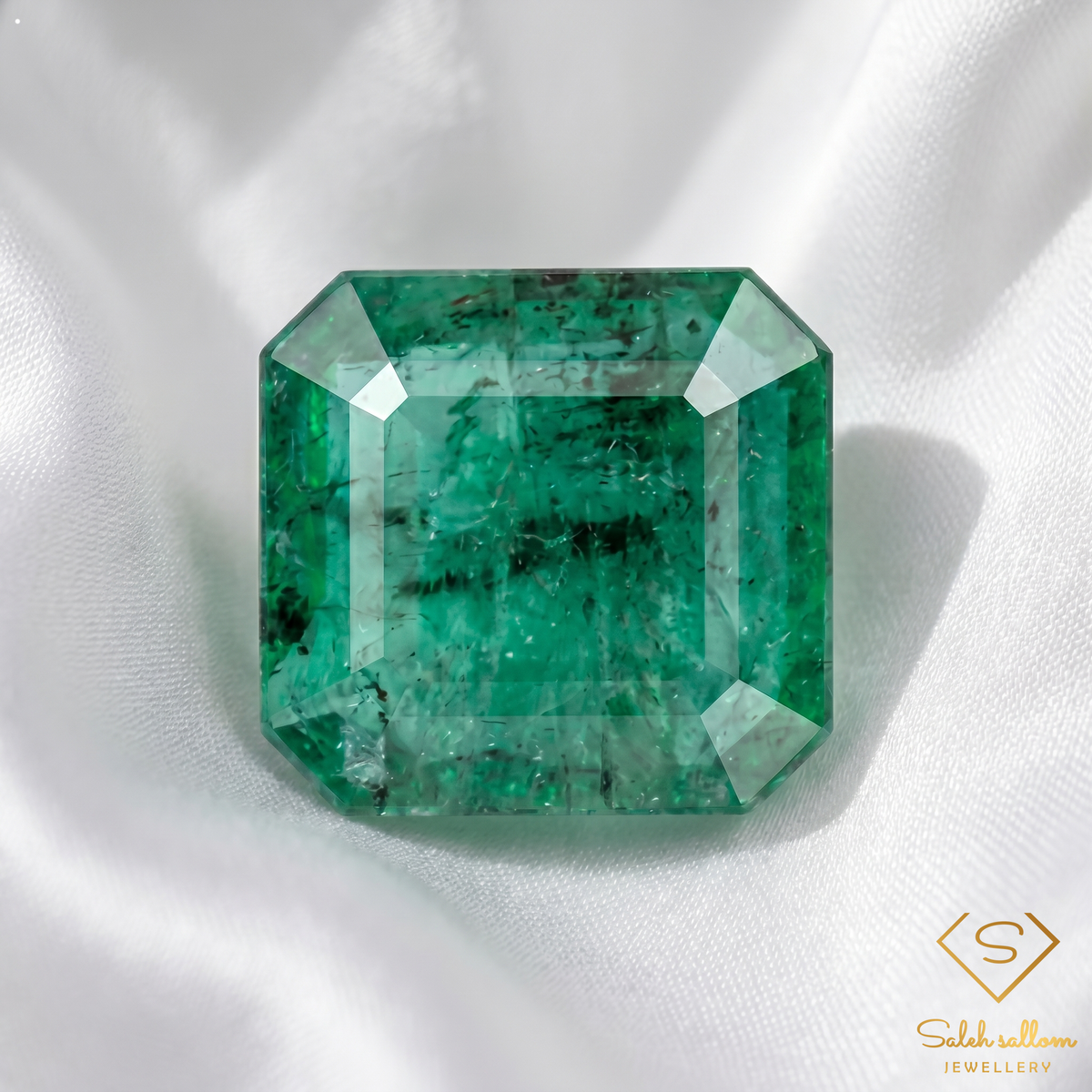 1.00 Ct Natural Emerald Asscher-Cut Green Gemstone