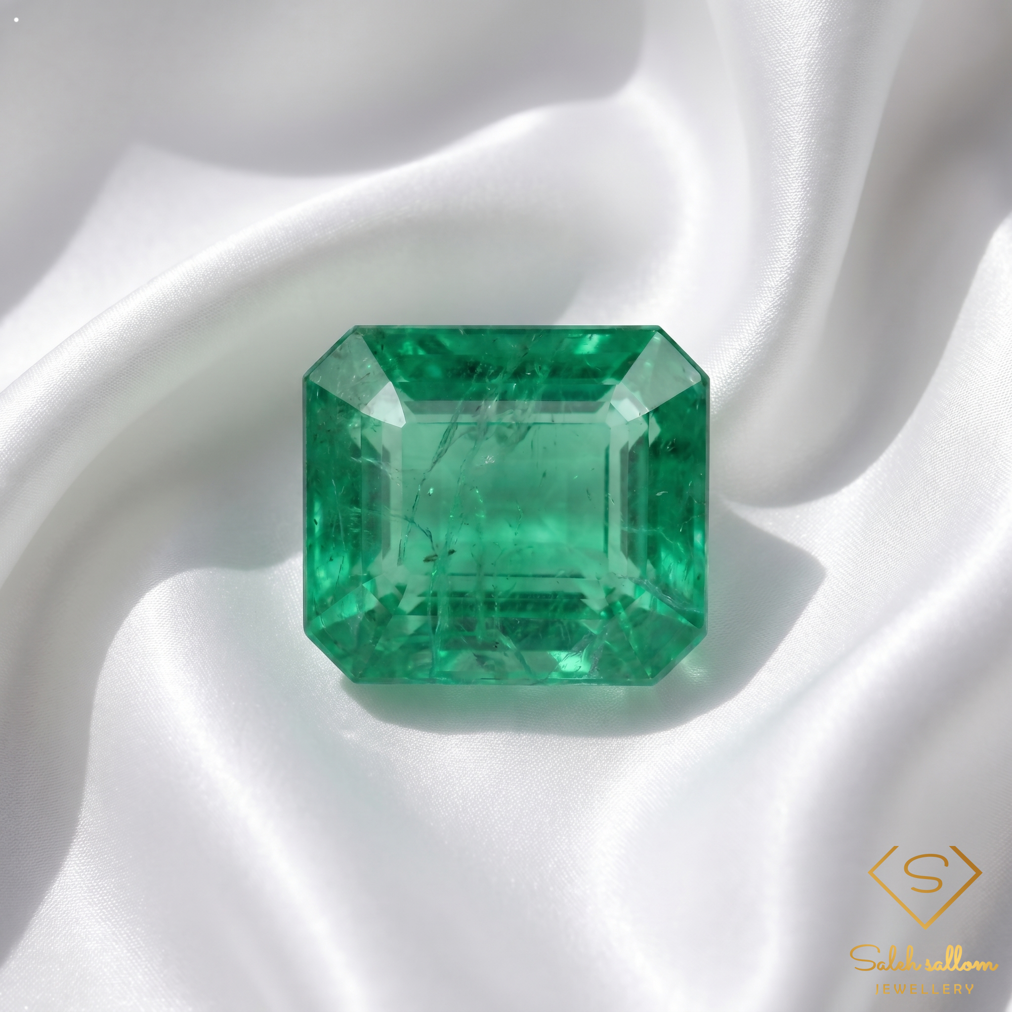 1.07 Ct Natural Emerald Asscher-Cut Green Gemstone Secondary image