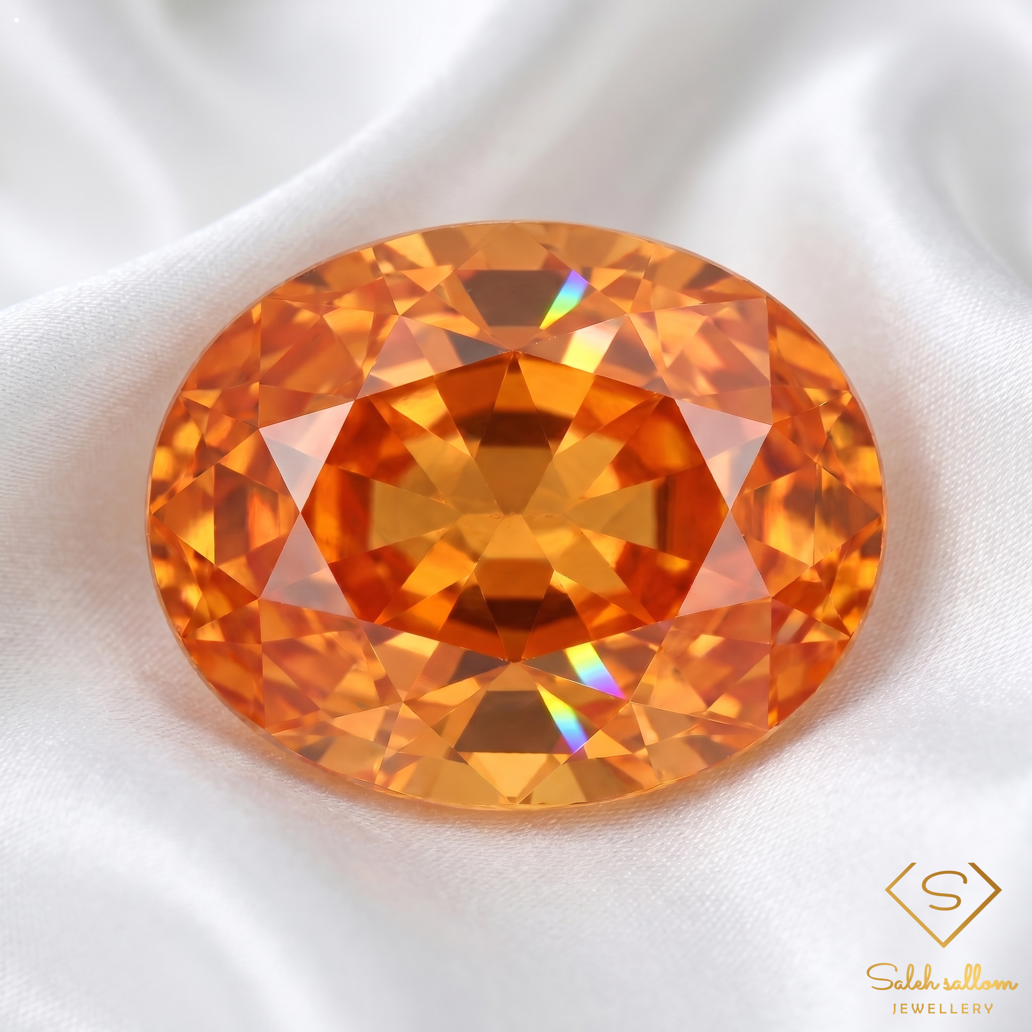 1.44 Ct Natural Orange Spessartite Garnet Oval Cut Gemstone from Niger Secondary image