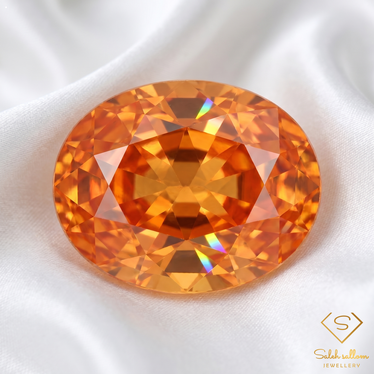 1.44 Ct Natural Orange Spessartite Garnet Oval Cut Gemstone from Niger