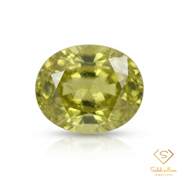 0.82 Ct Natural Yellowish Green Grossular Garnet Oval Cut Gemstone from Mali