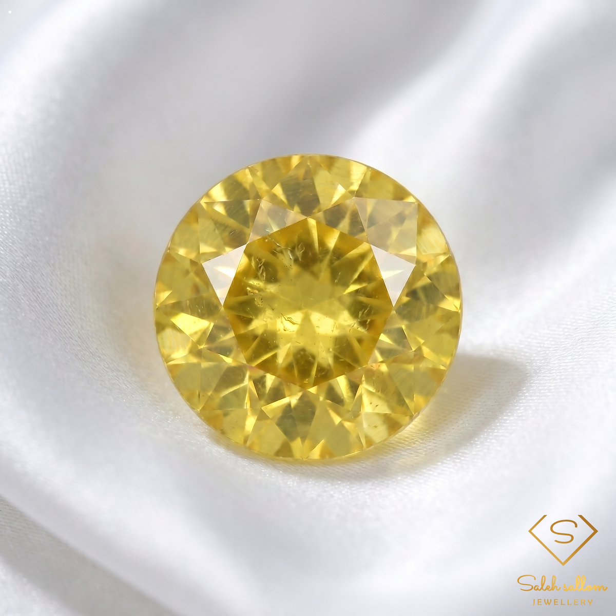 0.55 Ct Natural Greenish Yellow Grossular Garnet VS Round Cut Gemstone from Mali