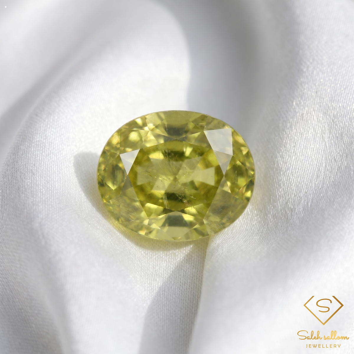 0.82 Ct Natural Yellowish Green Grossular Garnet Oval Cut Gemstone from Mali
