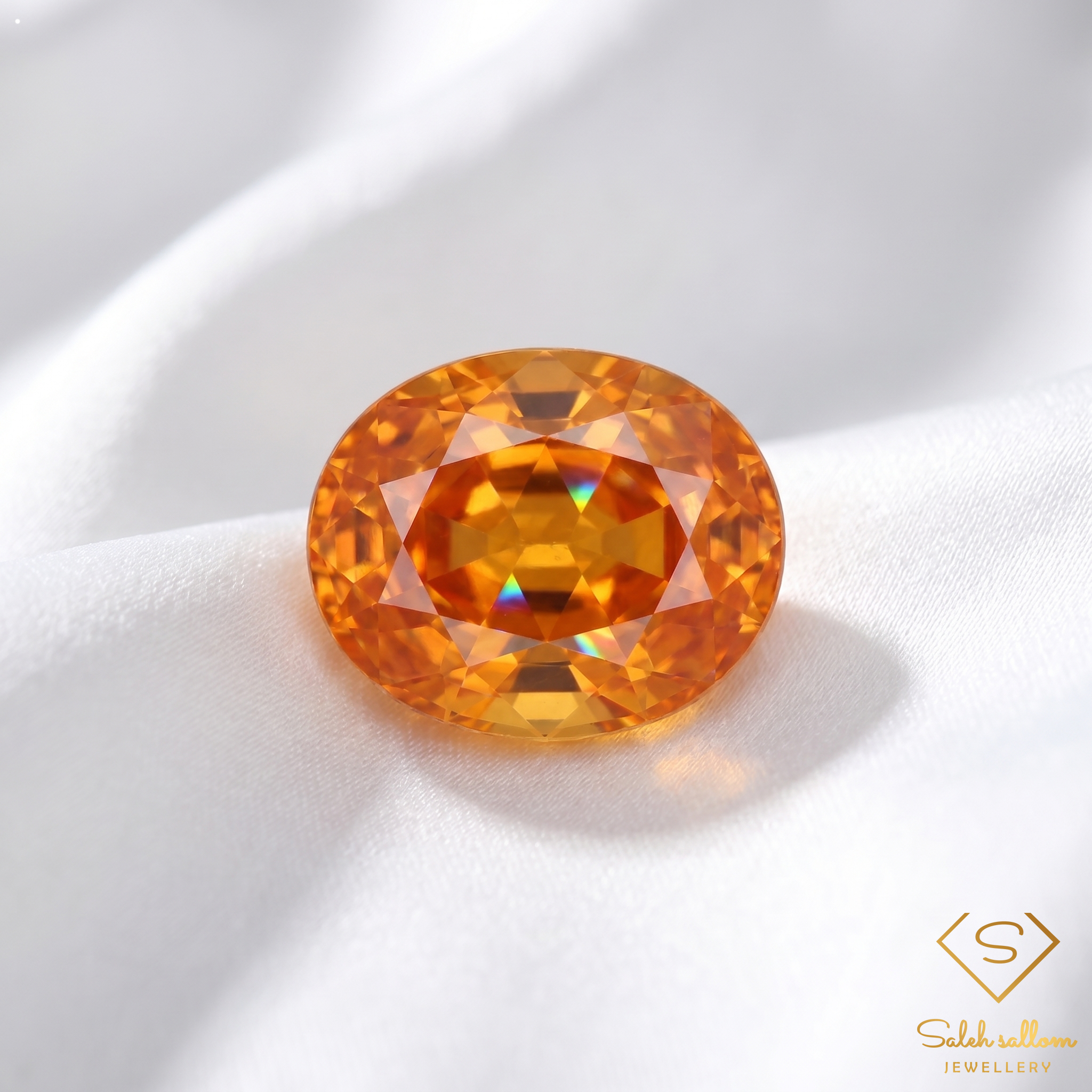 1.15 Ct Natural Orange Spessartite Garnet Oval Cut Gemstone Secondary image