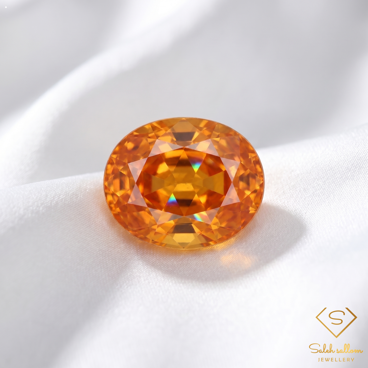1.15 Ct Natural Orange Spessartite Garnet Oval Cut Gemstone