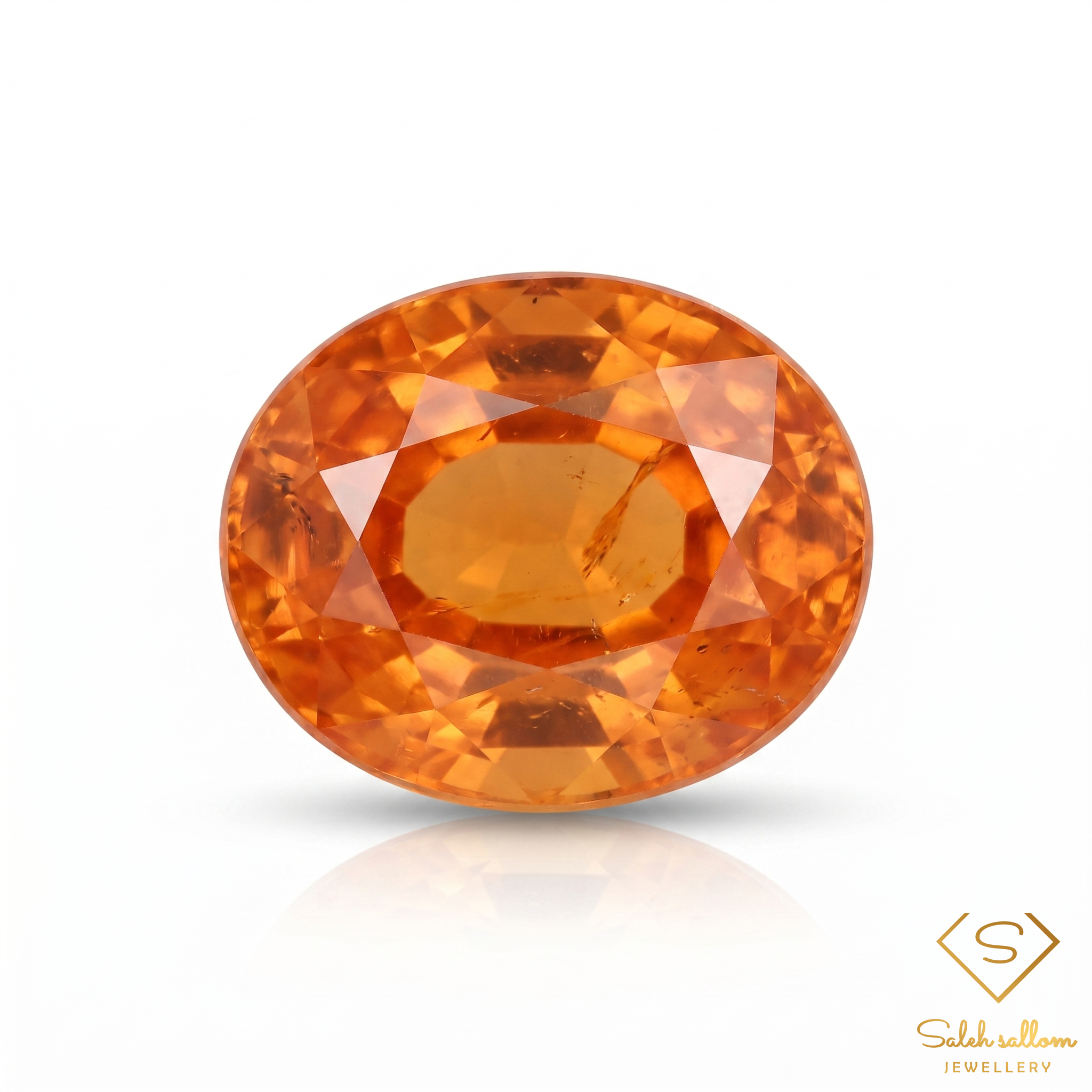 4.07 Ct Natural Orange Spessartite Garnet Oval Cut Gemstone Main image