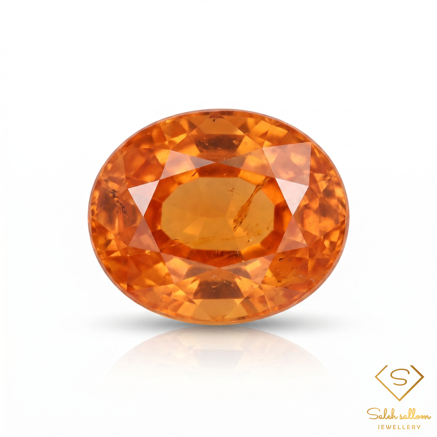 4.07 Ct Natural Orange Spessartite Garnet Oval Cut Gemstone