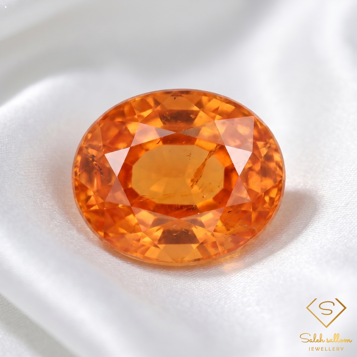4.07 Ct Natural Orange Spessartite Garnet Oval Cut Gemstone