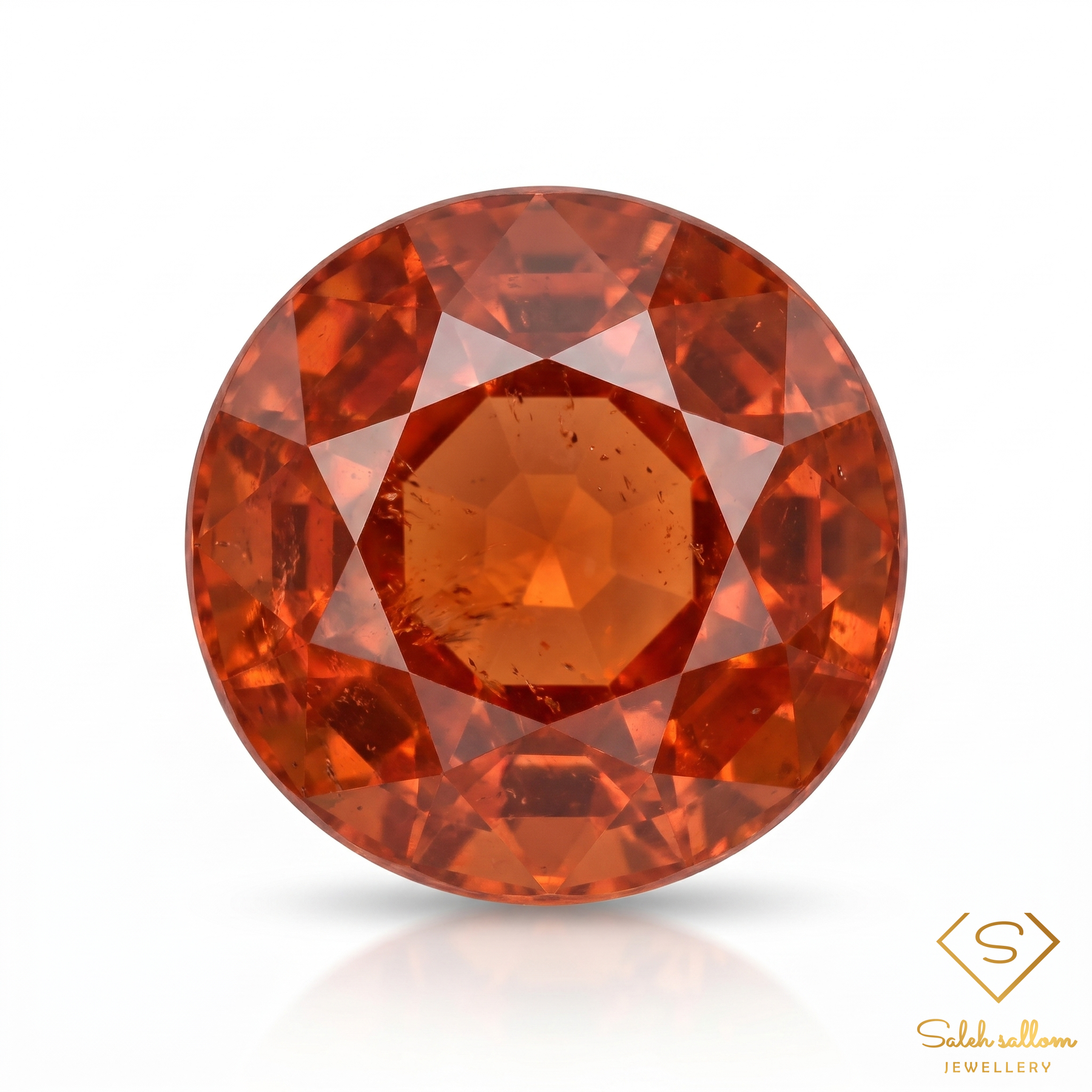 2.02 Ct Natural Spessartite Garnet Round Cut Loose Gemstone