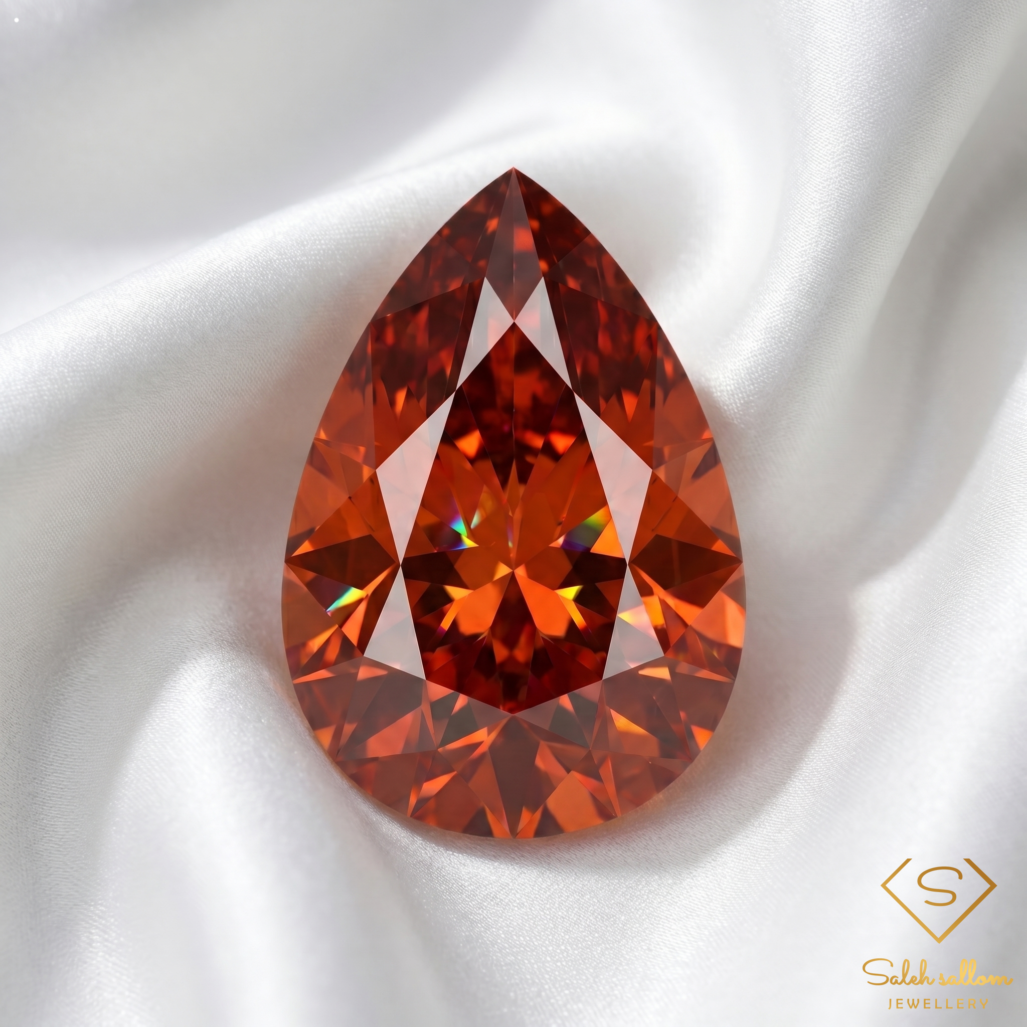 1.02 Ct Natural Spessartite Garnet Pear Cut Loose Gemstone Secondary image