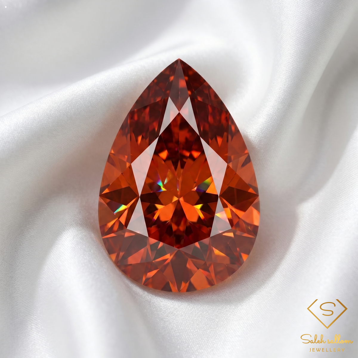 1.02 Ct Natural Spessartite Garnet Pear Cut Loose Gemstone