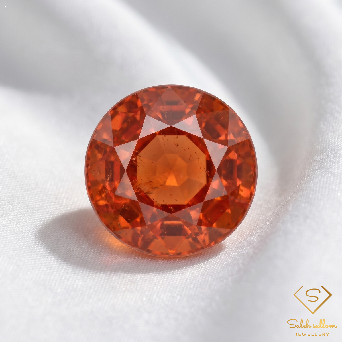 2.02 Ct Natural Spessartite Garnet Round Cut Loose Gemstone