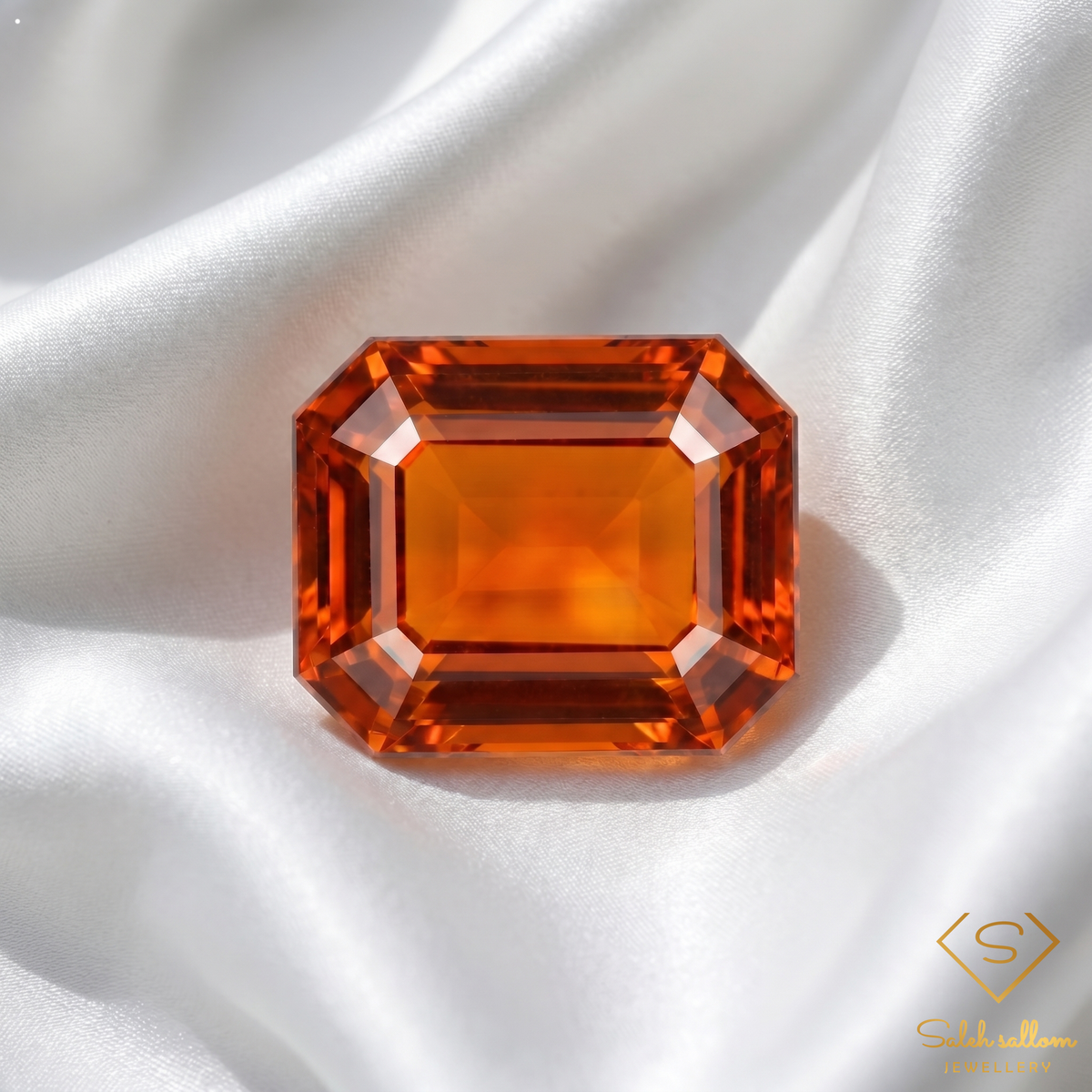 1.46 Ct Natural Spessartite Garnet Emerald Cut Loose Gemstone