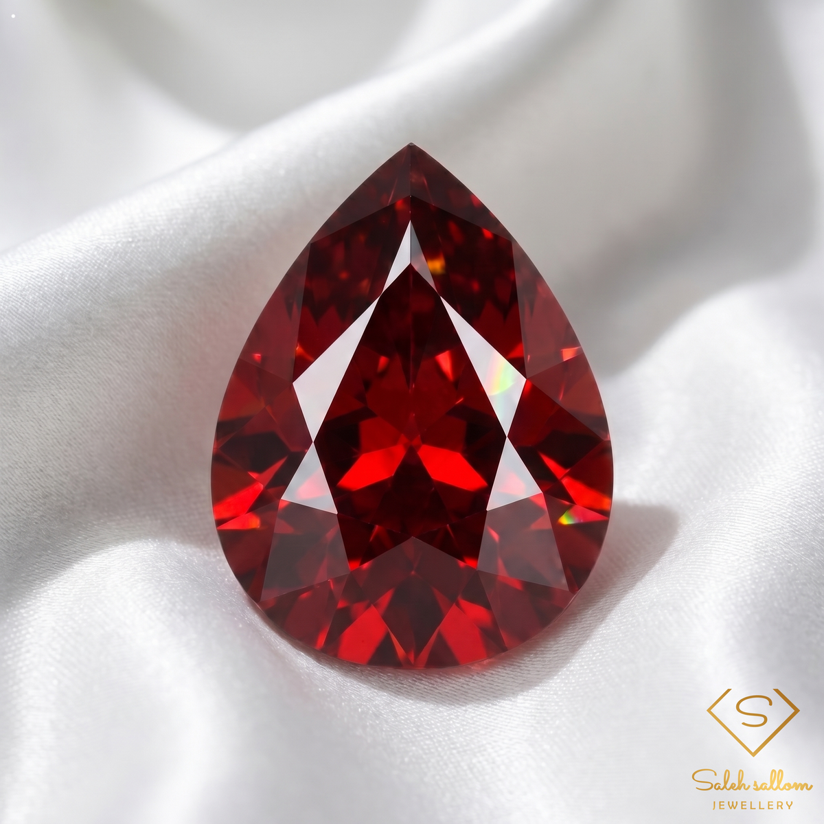 1.26 Ct Natural Reddish Orange Garnet Pear Brilliant Cut Gemstone – Africa