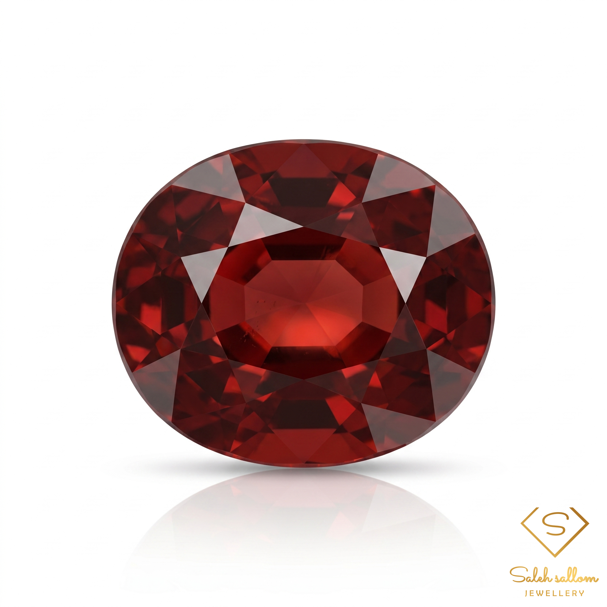 1.27 Ct Natural Orangish Red Spessartite Garnet Oval Cut Gemstone from Namibia Main image
