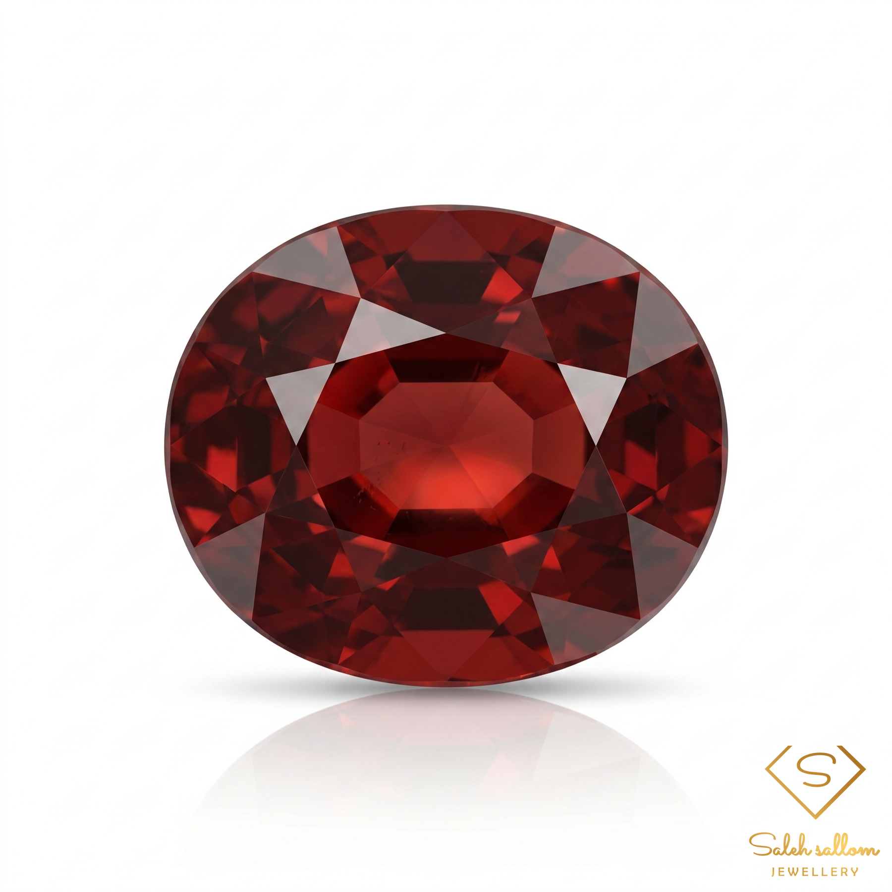 1.27 Ct Natural Orangish Red Spessartite Garnet Oval Cut Gemstone from Namibia