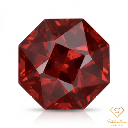 1.45 Ct Natural Reddish Orange Spessartite Garnet Octagon Cut Gemstone from Tanzania