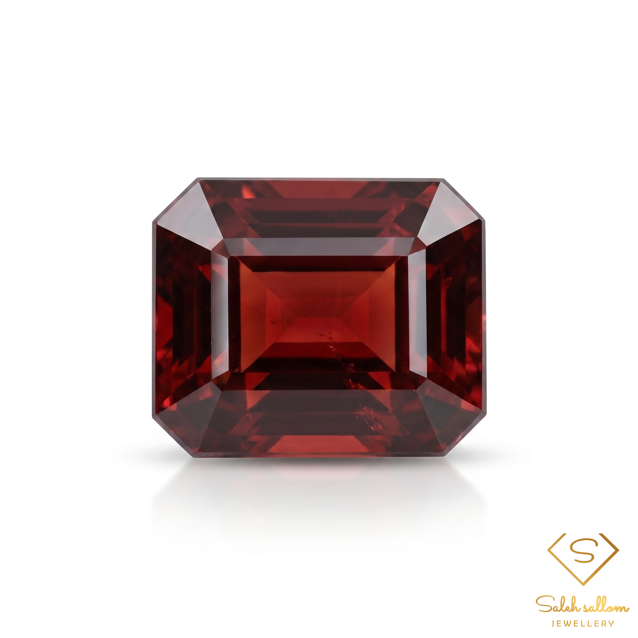 1.83 Ct Natural Orangish Red Spessartite Garnet Octagon Cut Gemstone from Tanzania Main image