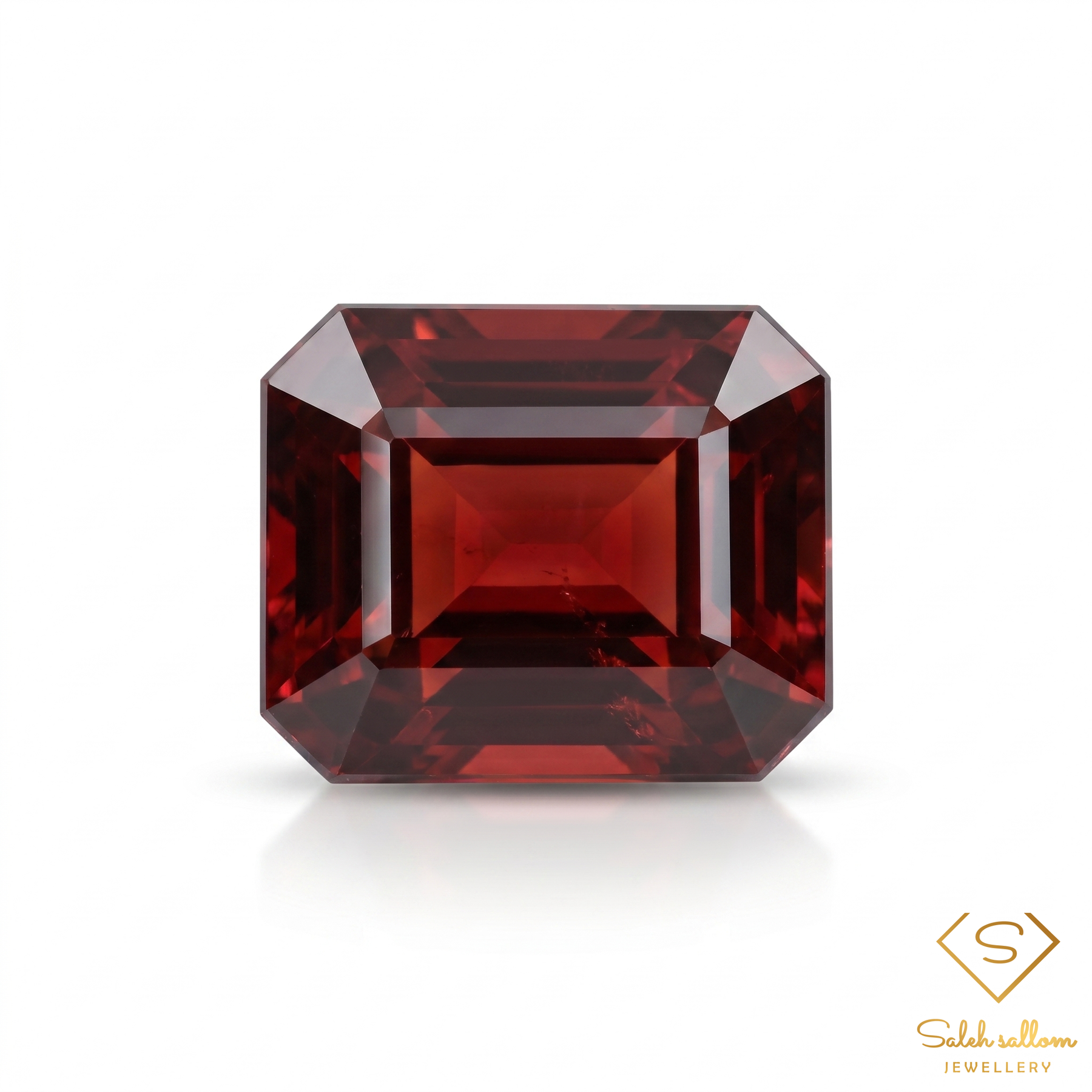 1.83 Ct Natural Orangish Red Spessartite Garnet Octagon Cut Gemstone from Tanzania