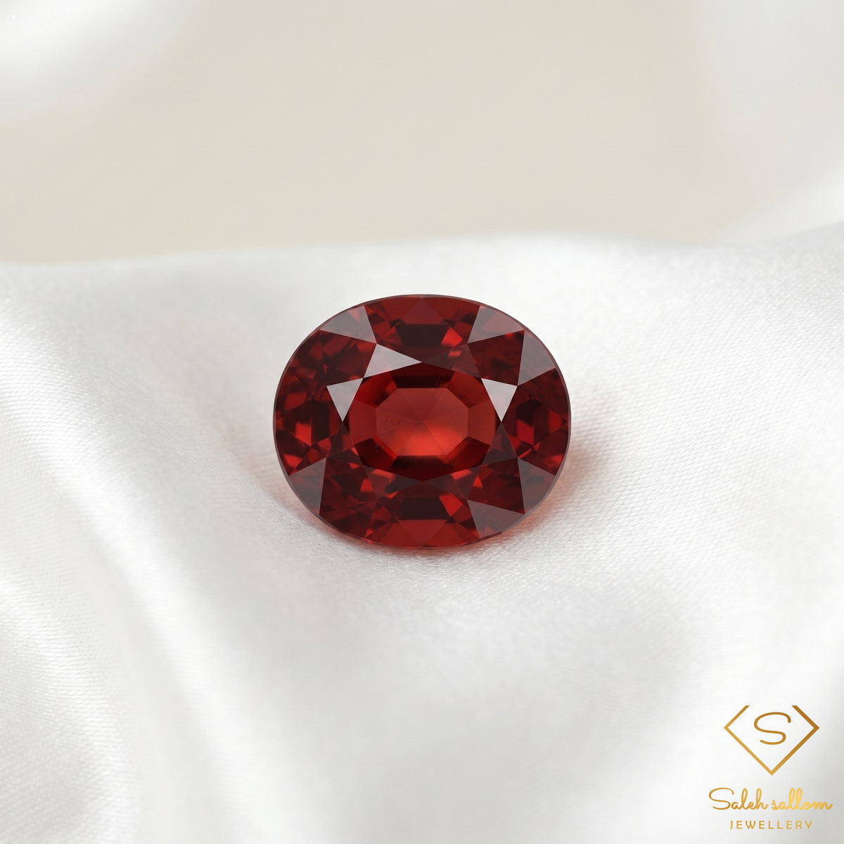 1.27 Ct Natural Orangish Red Spessartite Garnet Oval Cut Gemstone from Namibia