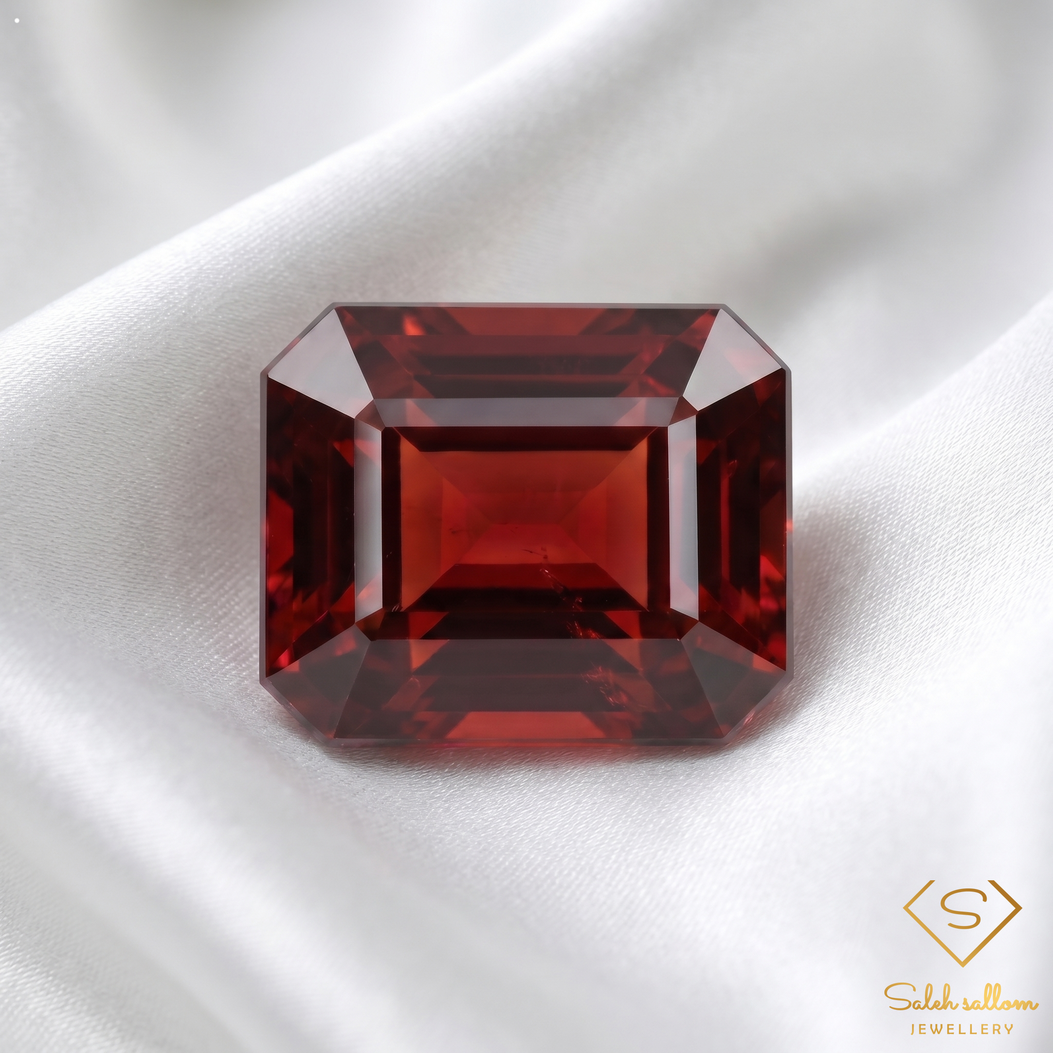 1.83 Ct Natural Orangish Red Spessartite Garnet Octagon Cut Gemstone from Tanzania Secondary image