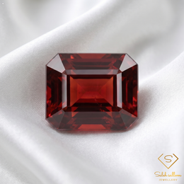 1.83 Ct Natural Orangish Red Spessartite Garnet Octagon Cut Gemstone from Tanzania