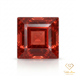 1.56 Ct Natural Orange Spessartite Garnet Square Cut Gemstone from Africa