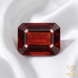 1.56 Ct Natural Orangish Red Spessartite Garnet Octagon Cut Gemstone from Namibia